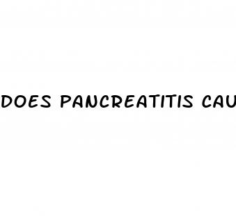 does pancreatitis cause weight loss