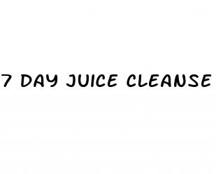 7 day juice cleanse weight loss