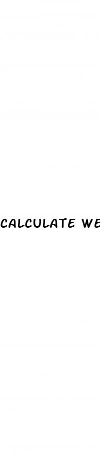 calculate weight loss calories