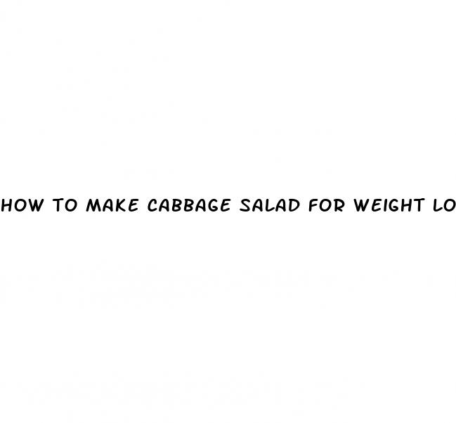 how to make cabbage salad for weight loss