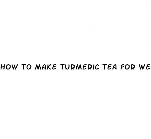 how to make turmeric tea for weight loss