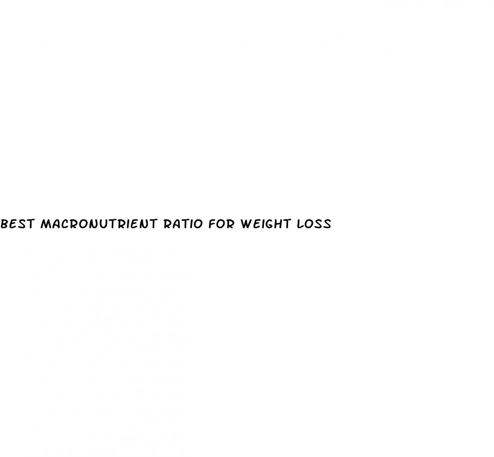 best macronutrient ratio for weight loss
