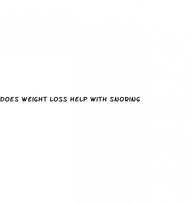 does weight loss help with snoring