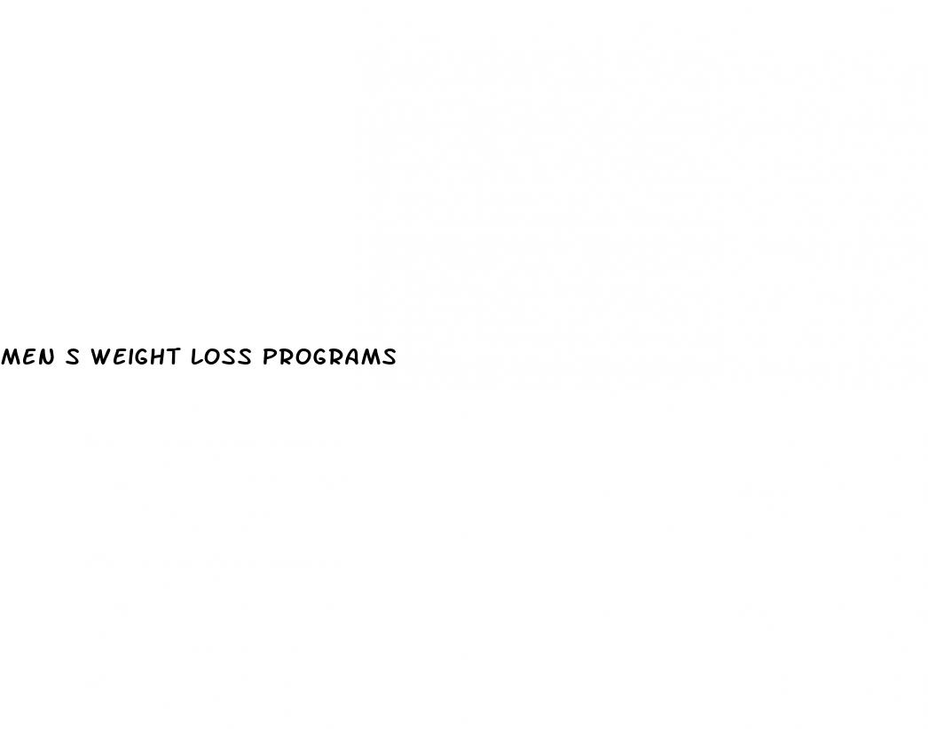 men s weight loss programs