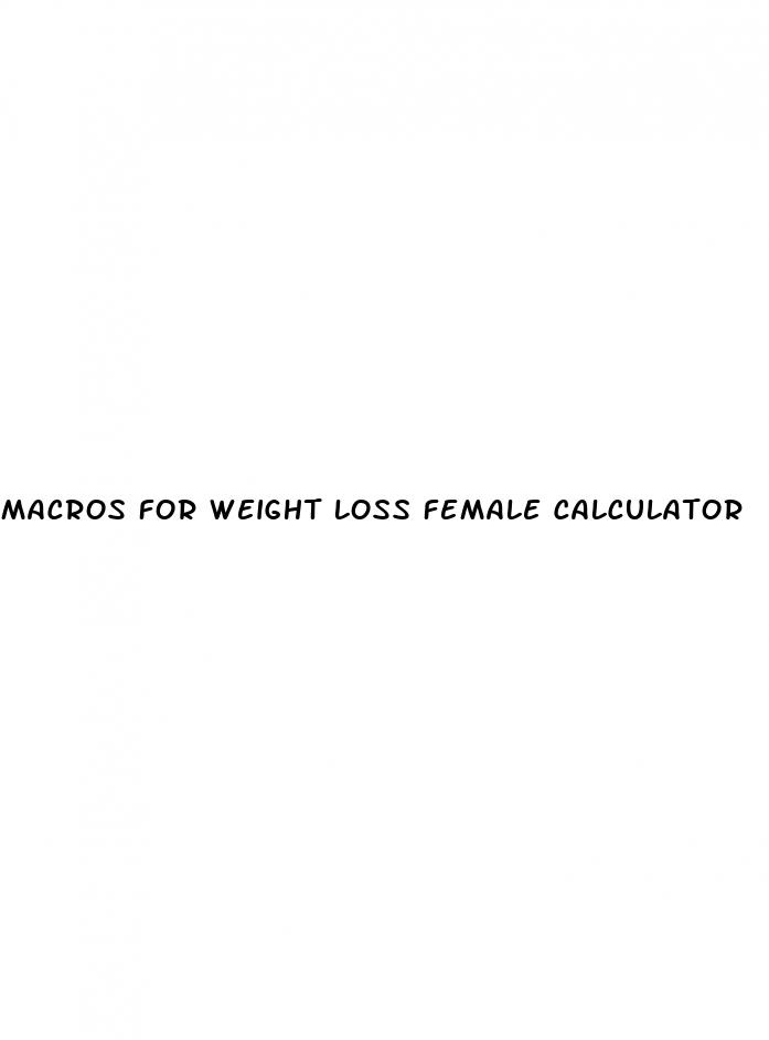 macros for weight loss female calculator