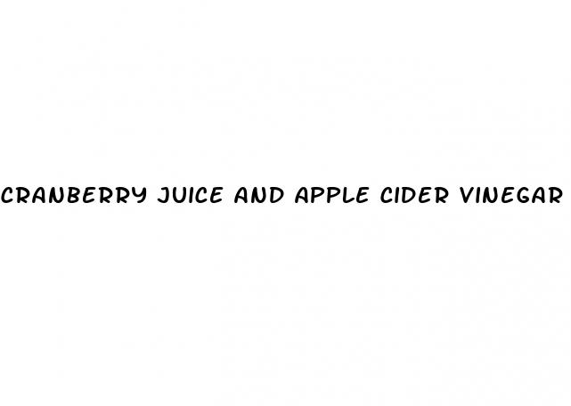 cranberry juice and apple cider vinegar for weight loss