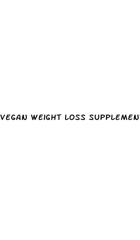 vegan weight loss supplements