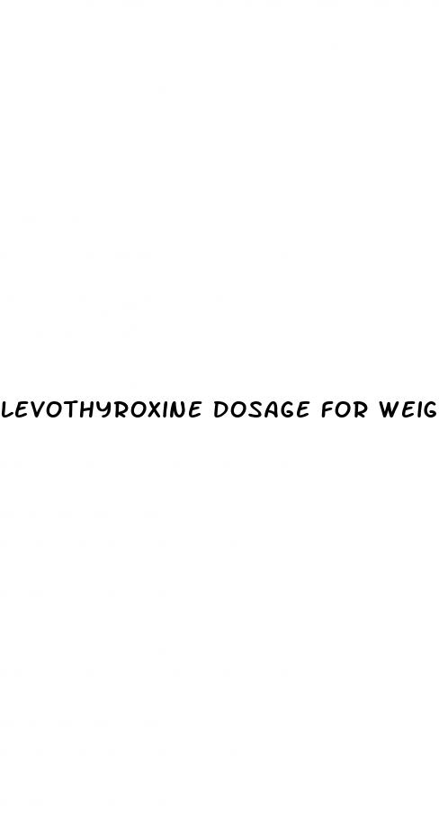 levothyroxine dosage for weight loss