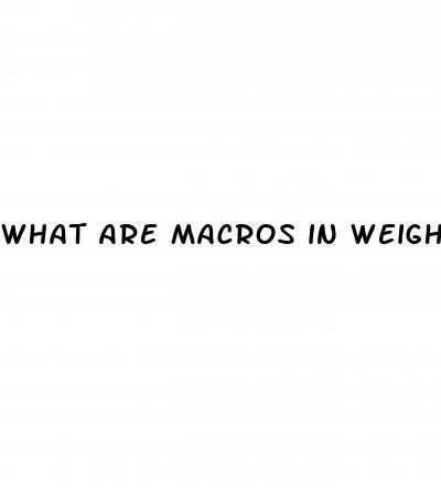 what are macros in weight loss