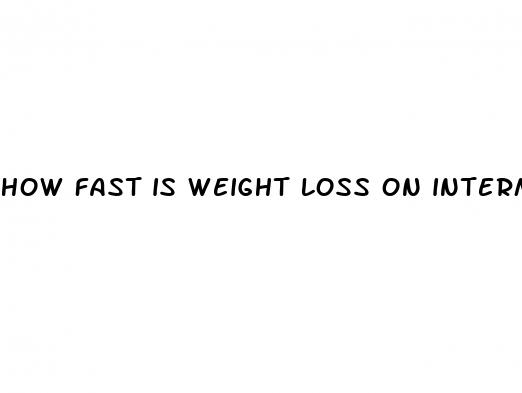 how fast is weight loss on intermittent fasting