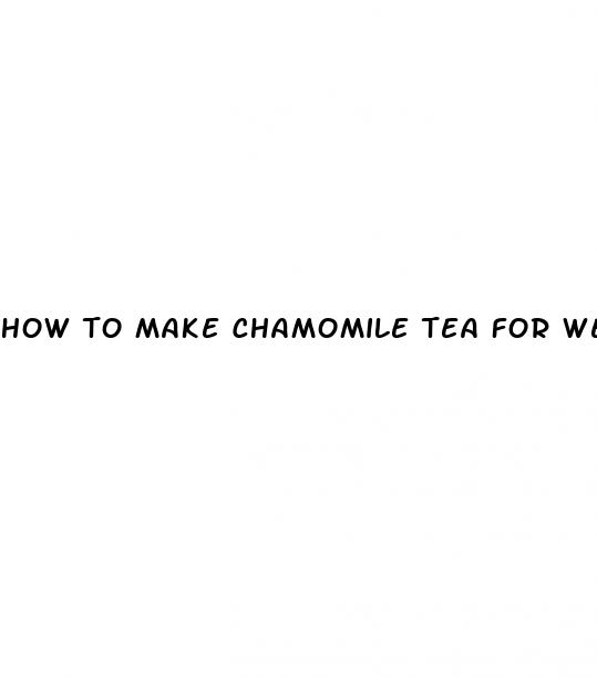 how to make chamomile tea for weight loss