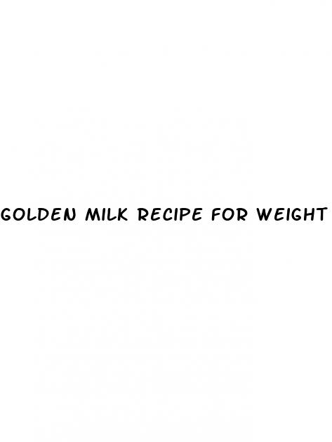 golden milk recipe for weight loss