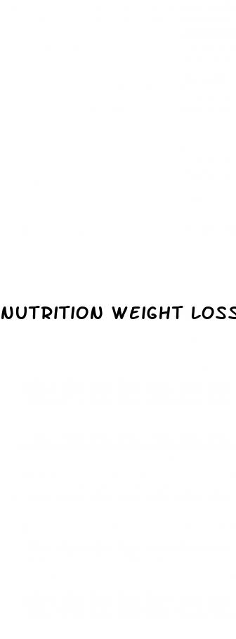 nutrition weight loss program