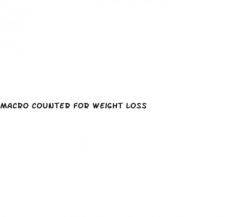 macro counter for weight loss