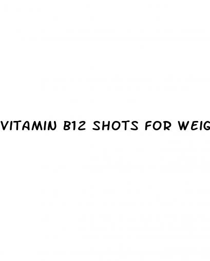 vitamin b12 shots for weight loss