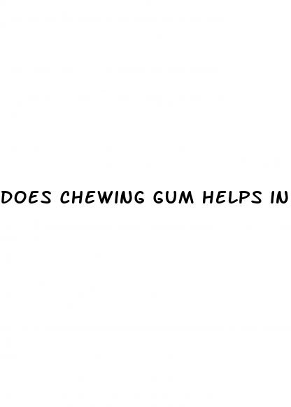 does chewing gum helps in weight loss
