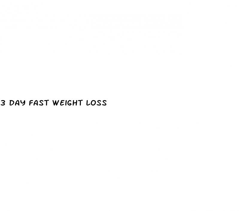 3 day fast weight loss