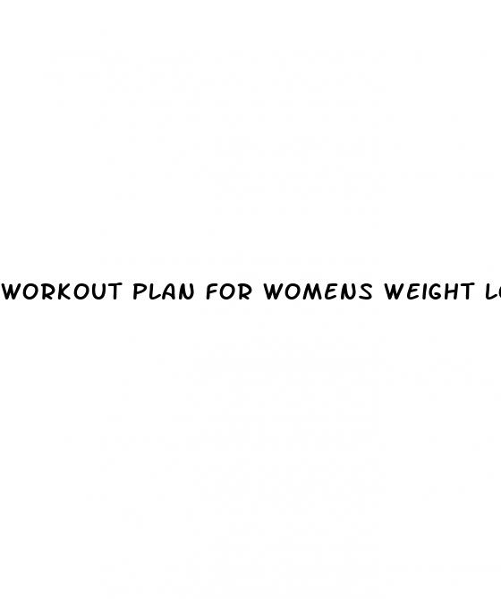 workout plan for womens weight loss