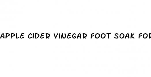 apple cider vinegar foot soak for weight loss