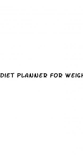 diet planner for weight loss