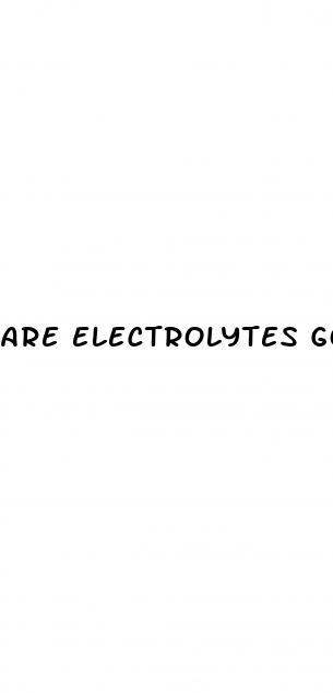 are electrolytes good for weight loss
