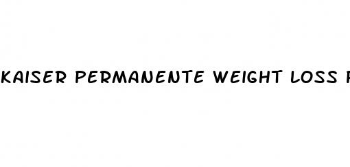 kaiser permanente weight loss program