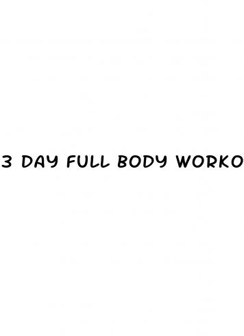 3 day full body workout for weight loss