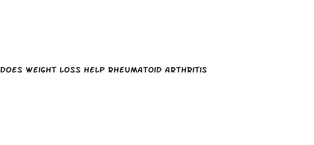 does weight loss help rheumatoid arthritis