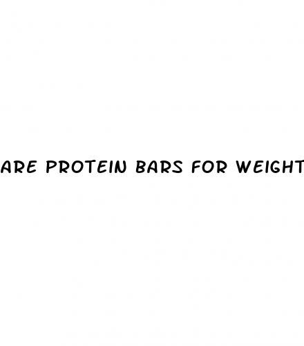 are protein bars for weight loss