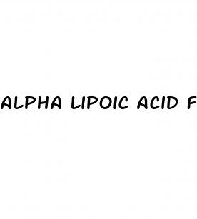 alpha lipoic acid for weight loss