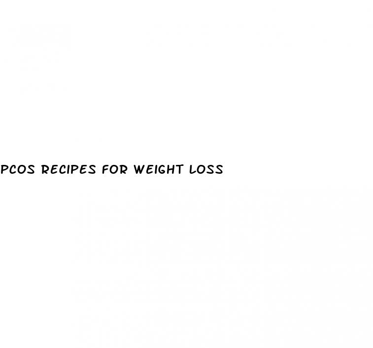 pcos recipes for weight loss
