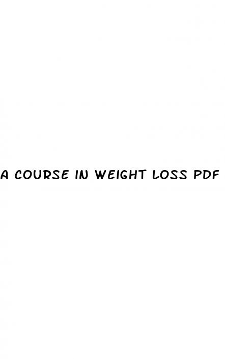 a course in weight loss pdf