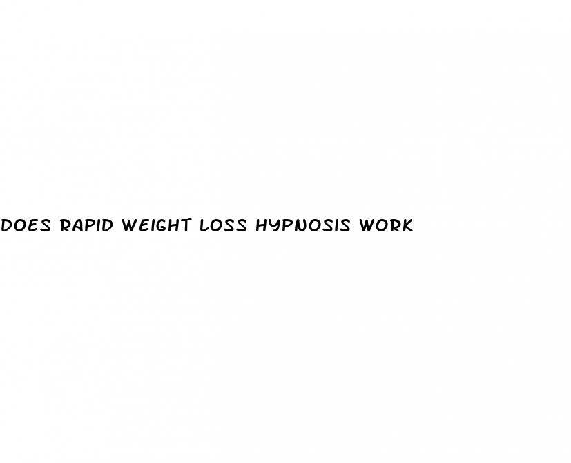 does rapid weight loss hypnosis work