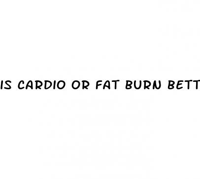 is cardio or fat burn better for weight loss