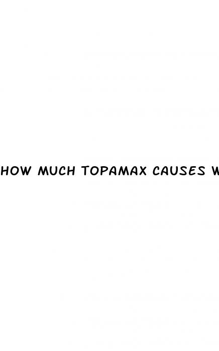 how much topamax causes weight loss