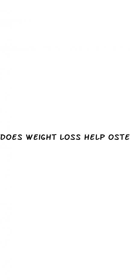 does weight loss help osteoarthritis