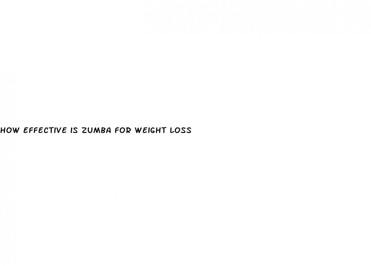 how effective is zumba for weight loss