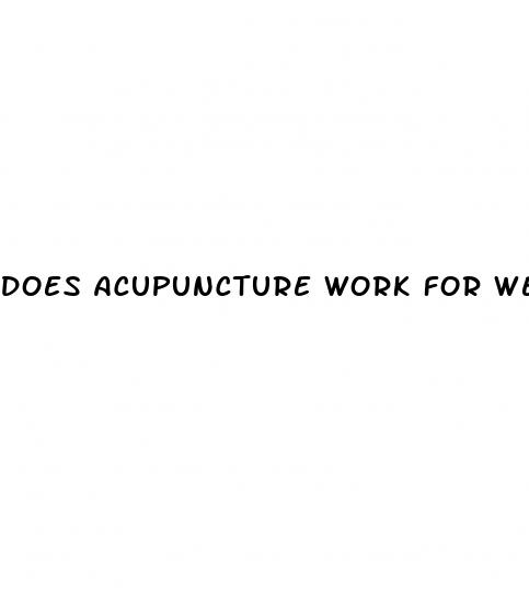 does acupuncture work for weight loss