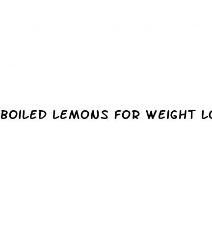 boiled lemons for weight loss