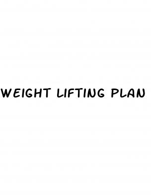 weight lifting plan for weight loss
