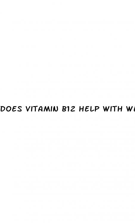 does vitamin b12 help with weight loss