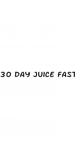 30 day juice fast weight loss results