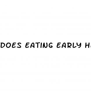 does eating early help with weight loss