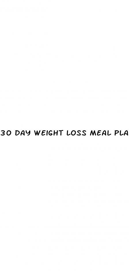 30 day weight loss meal plan with shopping list