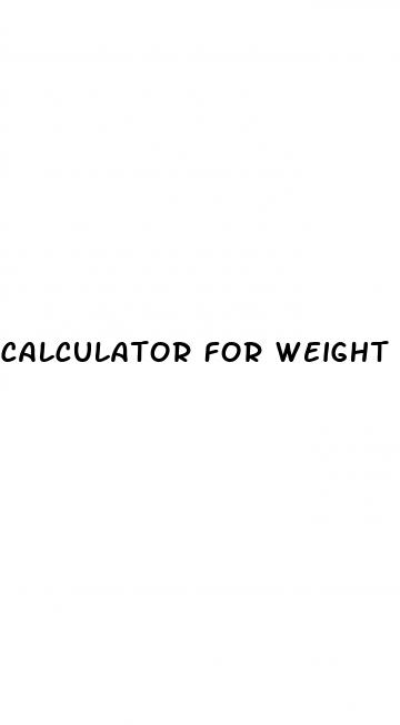 calculator for weight loss