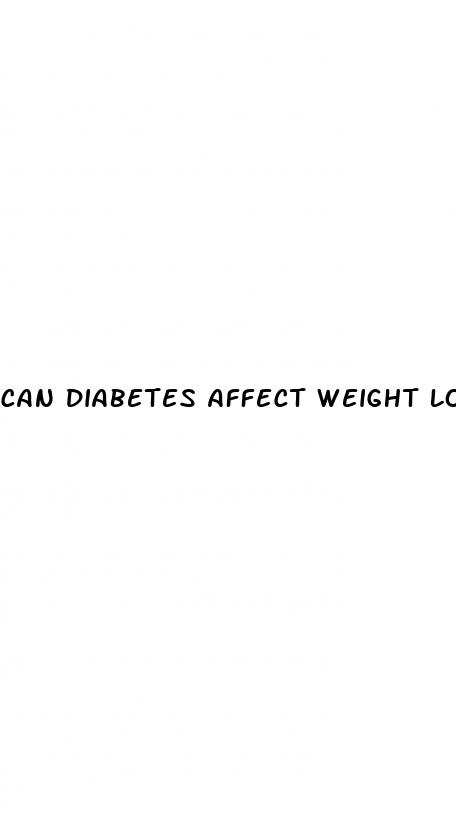 can diabetes affect weight loss