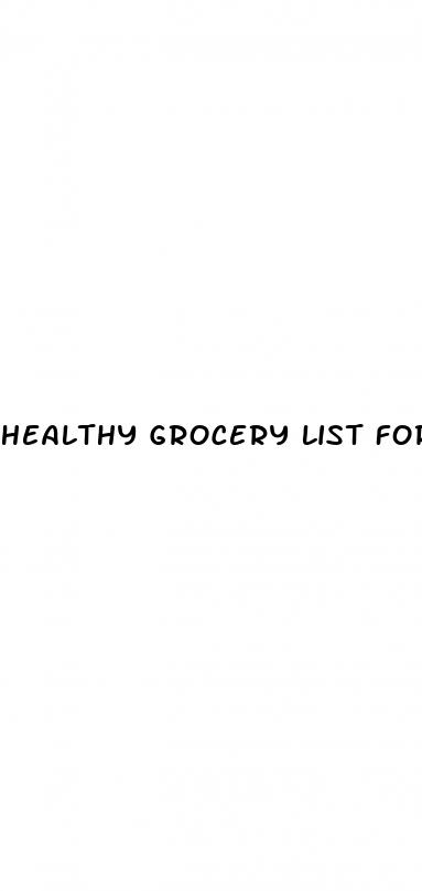 healthy grocery list for weight loss