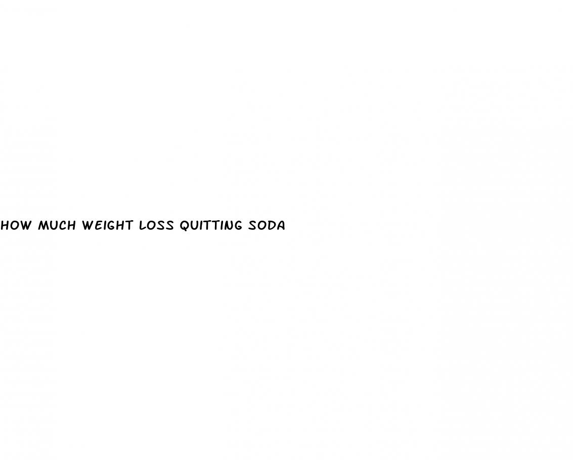 how much weight loss quitting soda