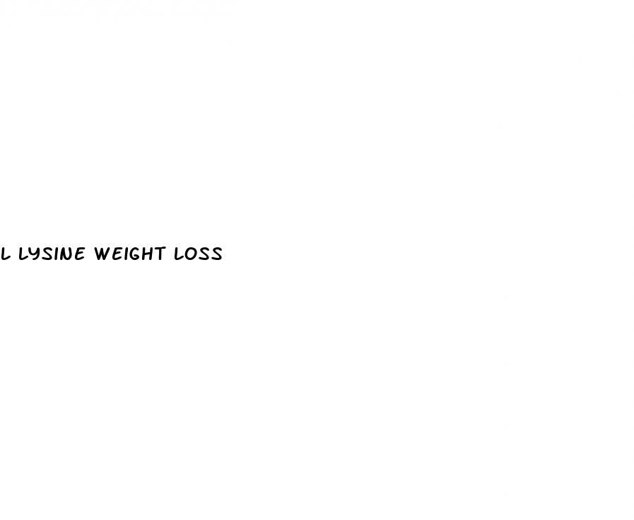 l lysine weight loss