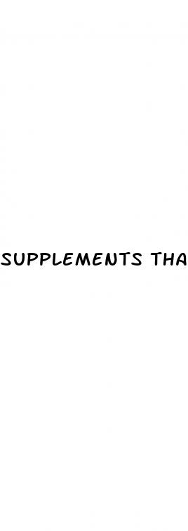 supplements that help with weight loss
